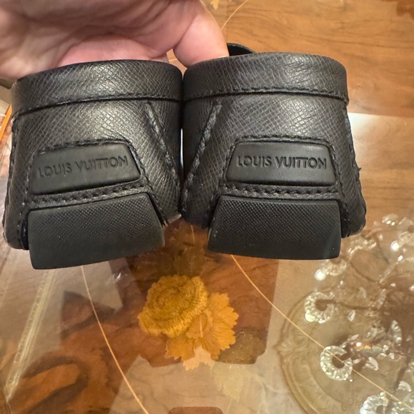 Louis Vuitton Men's leather Textured Black loafers Slip-Ons drivers shoes Sz 9.5 - Picture 14 of 16